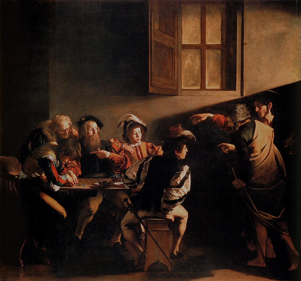 The Calling of Saint Matthew by Caravaggio, San Luigi dei Francesi