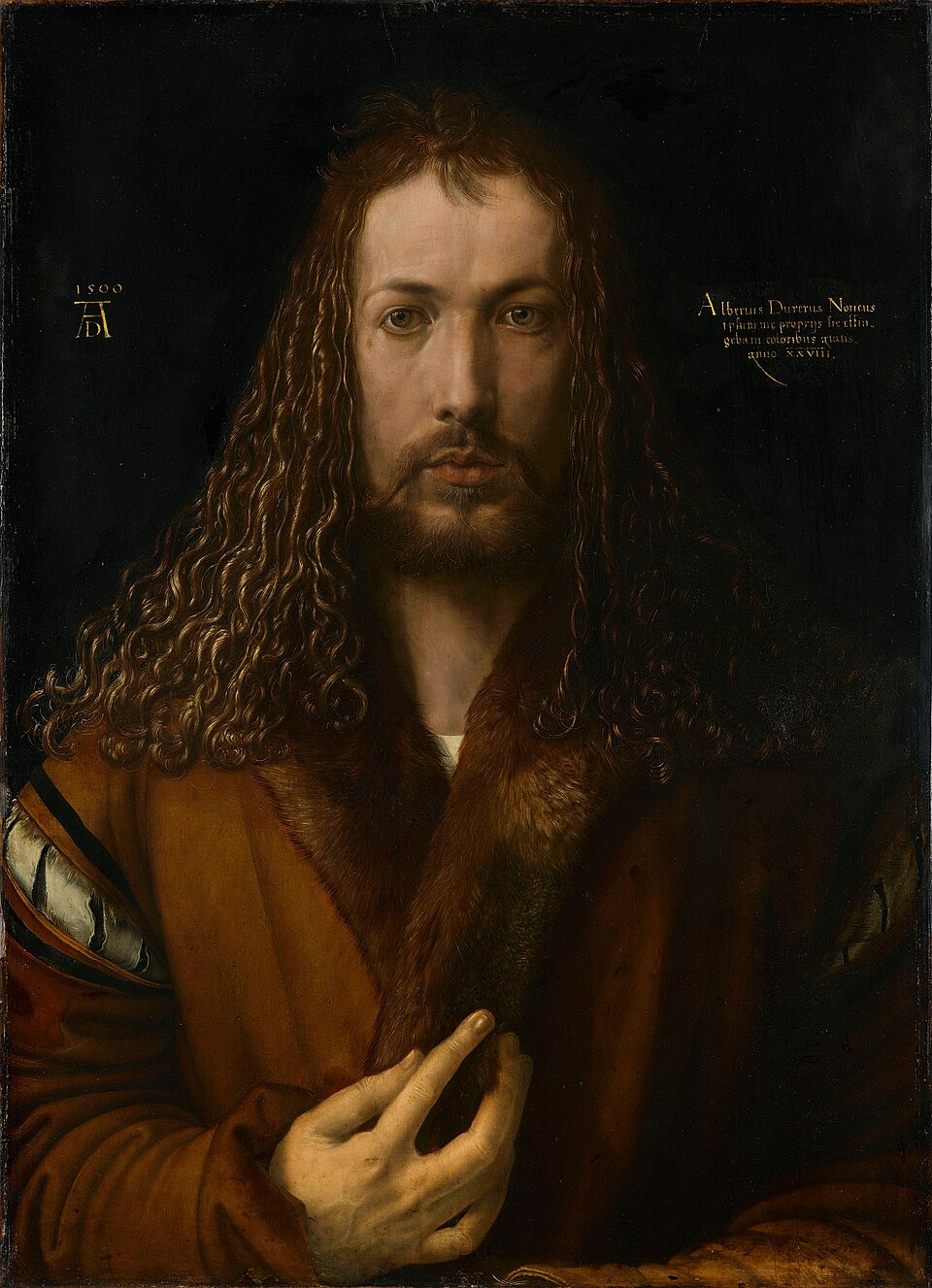 Self-portrait at twenty-eight by Albrecht Dürer, 1500